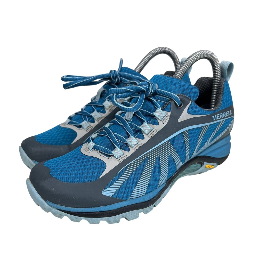Merrell Siren Edge M-Select Dry Blue Hiking Shoes Womens 7.5 J03084 Vibram